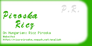 piroska ricz business card